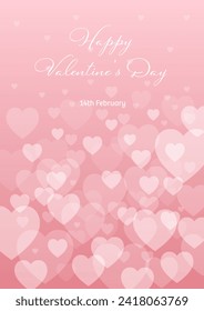 Fondo de ilustración vectorial, grupo de formas cardíacas apiladas, tema de valentina o amor