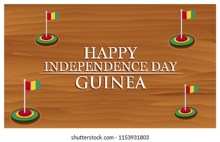 Vector illustration. background Guinea national holiday of october 2. Happy Independence Day. designs for posters, backgrounds, cards, banners, stickers, etc