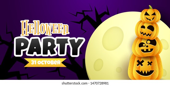 Vector illustration background Halloween 31 october holiday