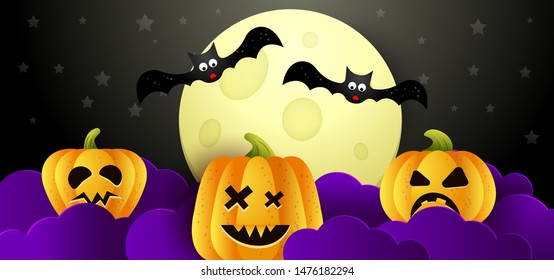 Vector illustration background Halloween 31 october holiday