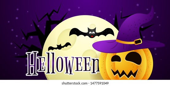 Vector illustration background Halloween 31 october holiday