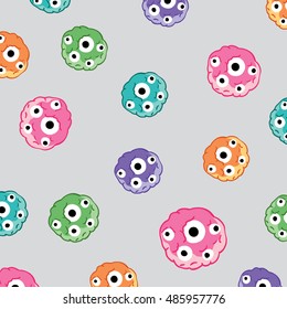 Vector illustration background  of Halloween cookie.