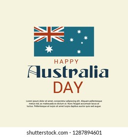 Vector illustration of a Background for Happy Australia Day.
