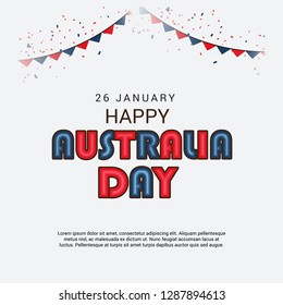 Vector illustration of a Background for Happy Australia Day.