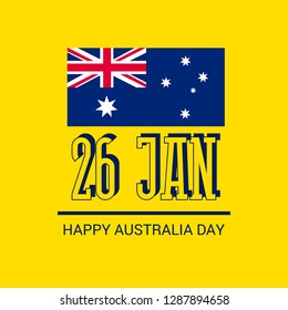 Vector illustration of a Background for Happy Australia Day.
