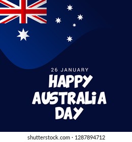 Vector illustration of a Background for Happy Australia Day.