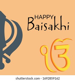 Vector illustration of a Background for Happy Baisakhi.