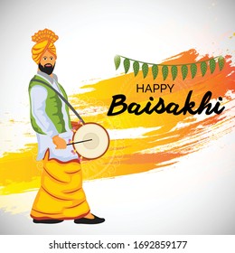 Vector illustration of a Background for Happy Baisakhi.