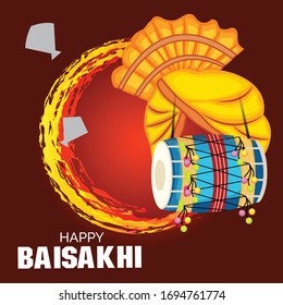 Vector illustration of a Background for Happy Baisakhi.