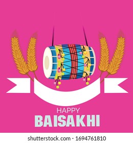 Vector illustration of a Background for Happy Baisakhi.