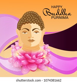 Vector illustration of a Background for Happy Buddha Purnima.