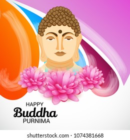 Vector illustration of a Background for Happy Buddha Purnima.