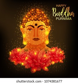 Vector illustration of a Background for Happy Buddha Purnima.