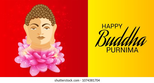 Vector illustration of a Background for Happy Buddha Purnima.
