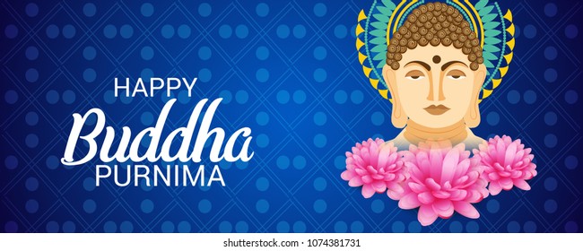 Vector illustration of a Background for Happy Buddha Purnima.