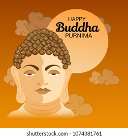 Vector illustration of a Background for Happy Buddha Purnima.