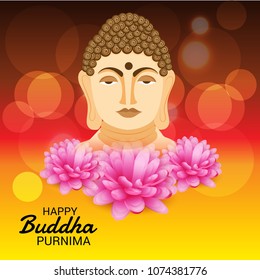 Vector illustration of a Background for Happy Buddha Purnima.