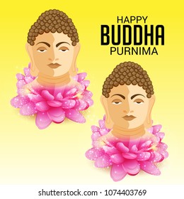 Vector illustration of a Background for Happy Buddha Purnima.