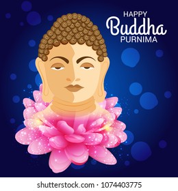 Vector illustration of a Background for Happy Buddha Purnima.