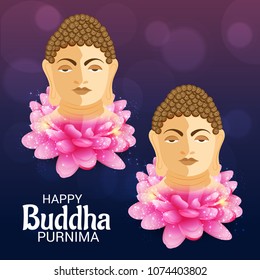 Vector illustration of a Background for Happy Buddha Purnima.