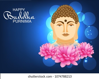 Vector illustration of a Background for Happy Buddha Purnima.