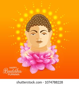 Vector illustration of a Background for Happy Buddha Purnima.