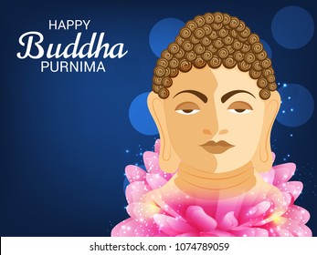 Vector illustration of a Background for Happy Buddha Purnima.