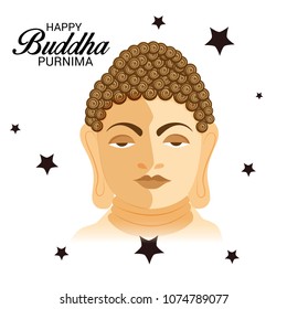 Vector illustration of a Background for Happy Buddha Purnima.