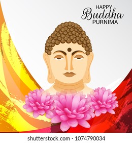 Vector illustration of a Background for Happy Buddha Purnima.