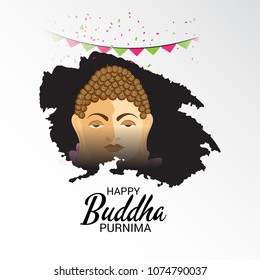 Vector illustration of a Background for Happy Buddha Purnima.