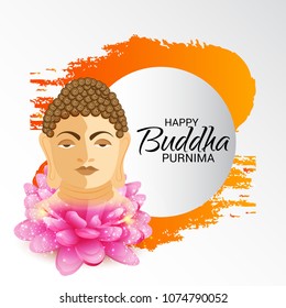 Vector illustration of a Background for Happy Buddha Purnima.