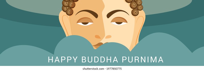 Vector illustration of a Background for Happy Buddha Purnima.