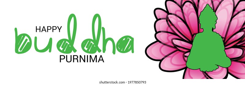 Vector illustration of a Background for Happy Buddha Purnima.