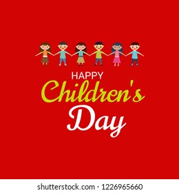 Vector illustration of a Background for Happy Children's Day.