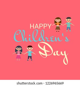 Vector illustration of a Background for Happy Children's Day.