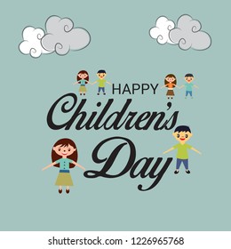 Vector illustration of a Background for Happy Children's Day.