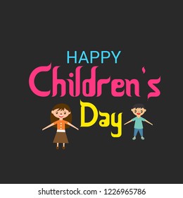 Vector illustration of a Background for Happy Children's Day.