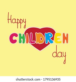 Vector illustration of a Background for Happy Children's Day.