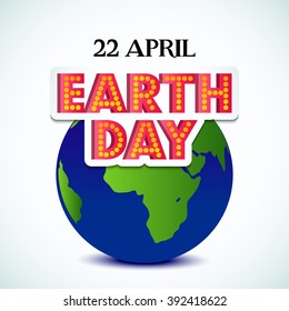 Vector illustration of a background for Happy Earth Day.
