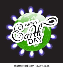 Vector illustration of a background for Happy Earth Day.