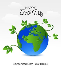 Vector illustration of a background for Happy Earth Day.