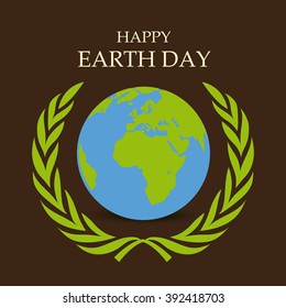 Vector illustration of a background for Happy Earth Day.