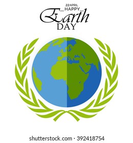 Vector illustration of a background for Happy Earth Day.