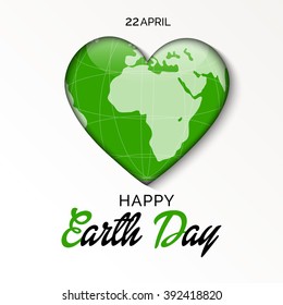 Vector illustration of a background for Happy Earth Day.