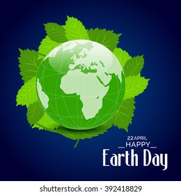 Vector illustration of a background for Happy Earth Day.