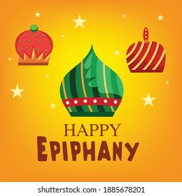 Vector illustration of a Background for Happy Epiphany (Epiphany is a Christian festival).