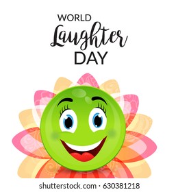 Vector illustration of a Background with happy face for World Laughter Day.