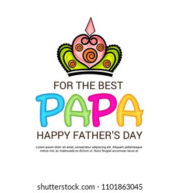 Vector illustration of a Background for Happy Fathers Day.