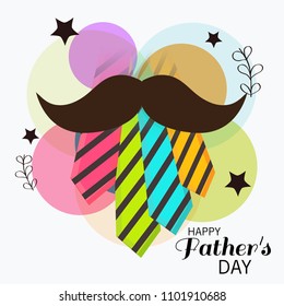 Vector illustration of a Background for Happy Fathers Day.