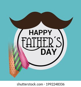 Vector illustration of a Background for Happy Fathers Day.